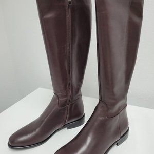 Leonardo Principi brown tall leather boots